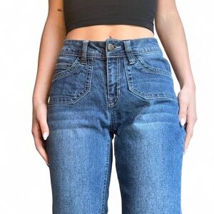 Vintage Faded Glory Bootcut Women's Jeans in Blue Wash
